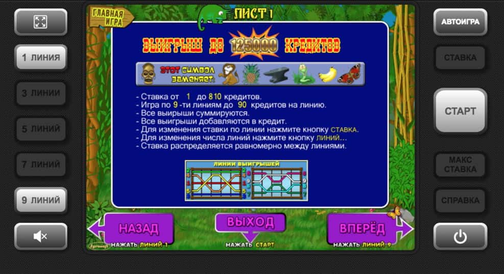 Автомат Обезьянки - символы Символы в Обезьянках