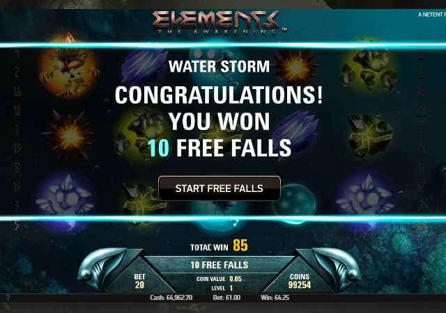 Бесплатные вращения в автомате Элементы Фри-спины в слоте Elements