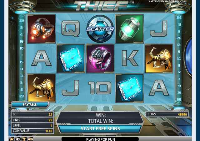 Бесплатные вращения в автомате Воровка Фри-спины в слоте Thief